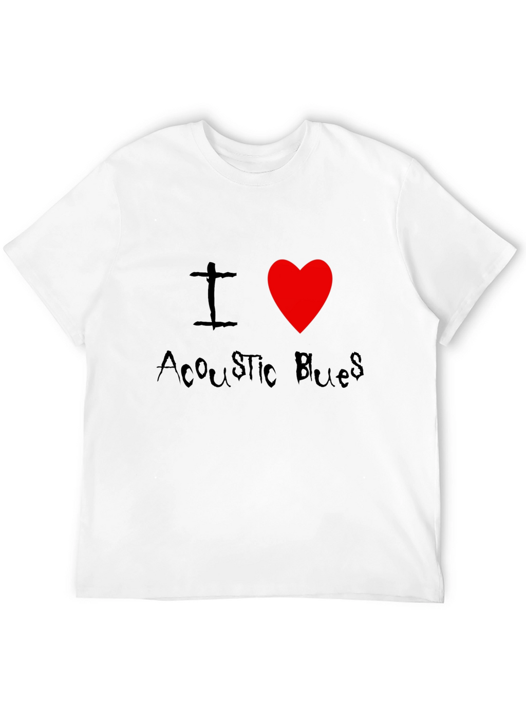 I Heart Acoustic Blues Graphic Tee - Black