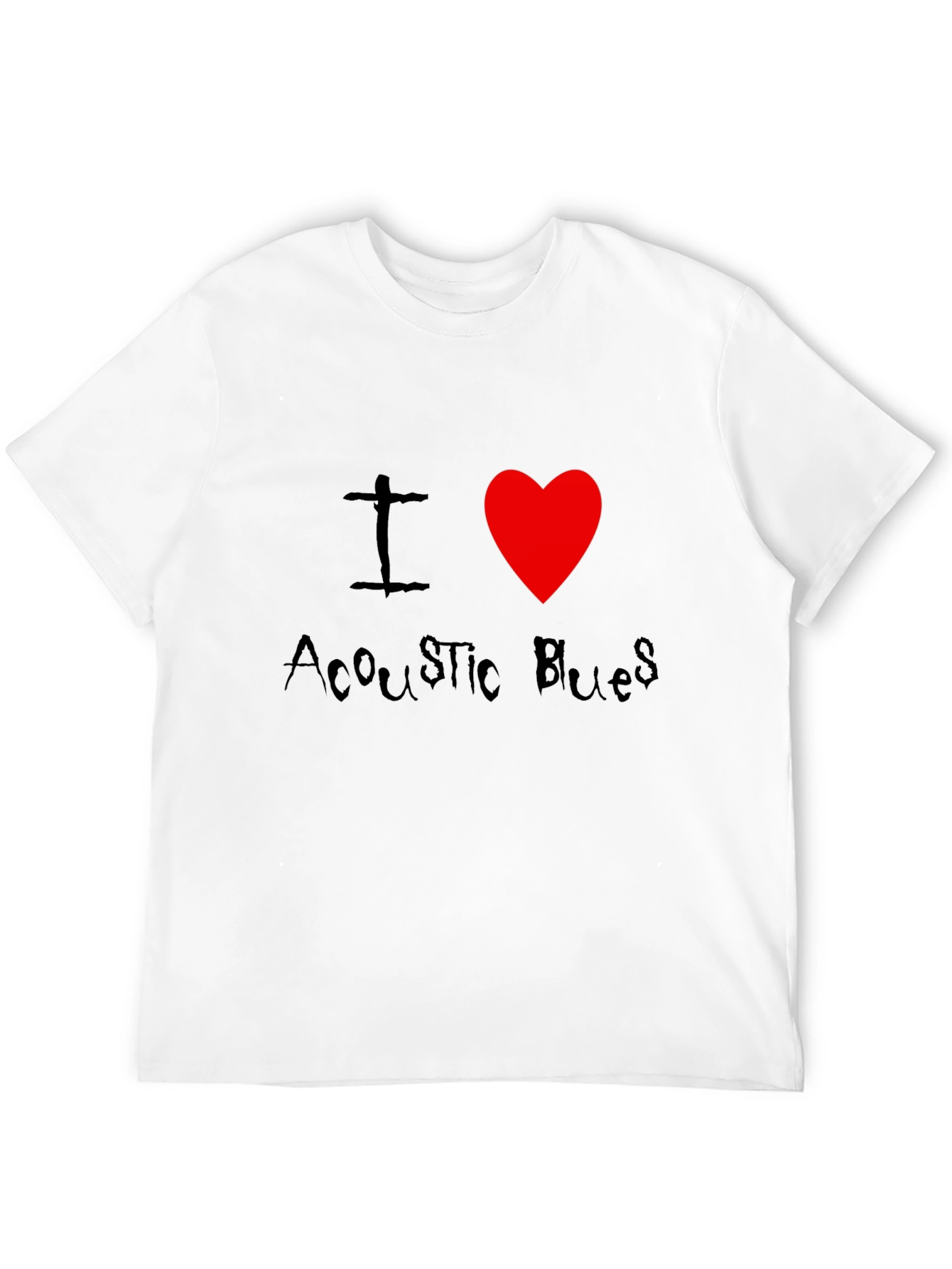 I Heart Acoustic Blues Graphic Tee - Black