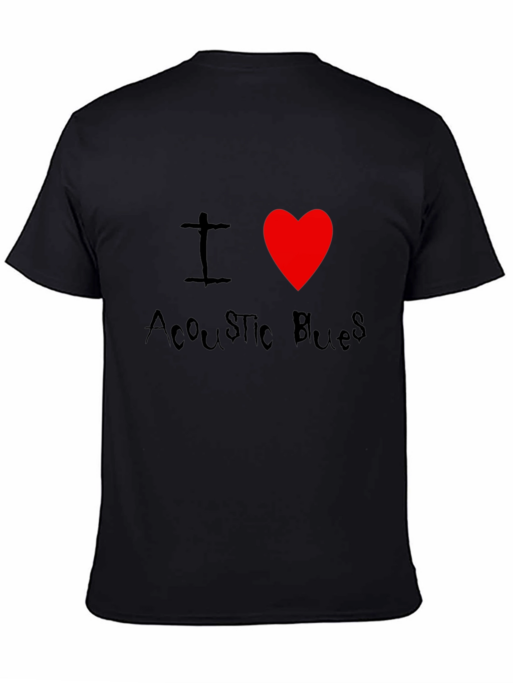 I Heart Acoustic Blues Graphic Tee - Black