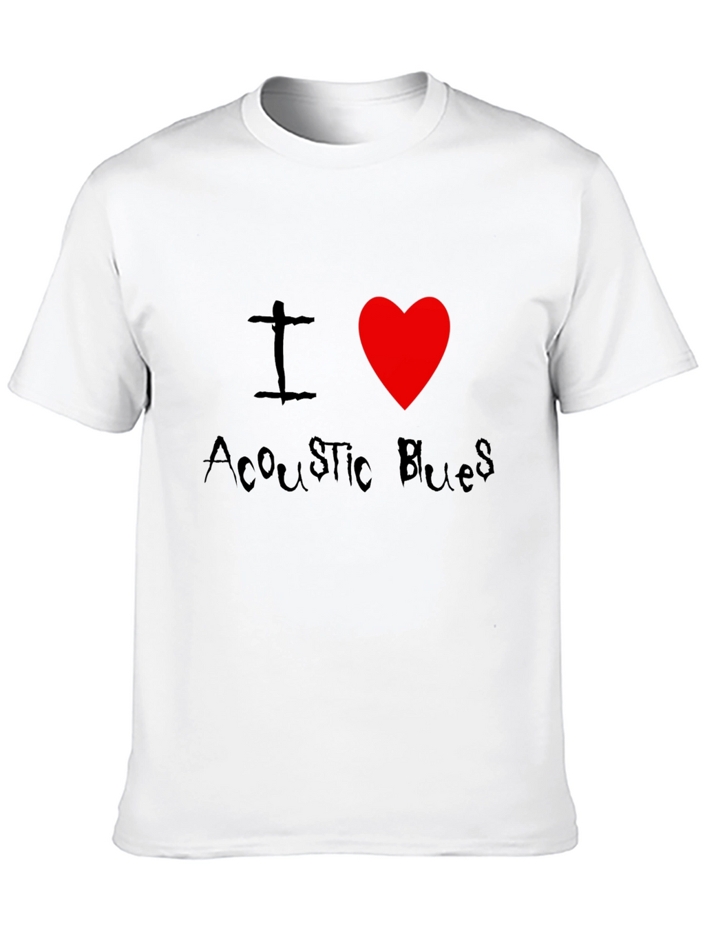 I Heart Acoustic Blues Graphic Tee - Black