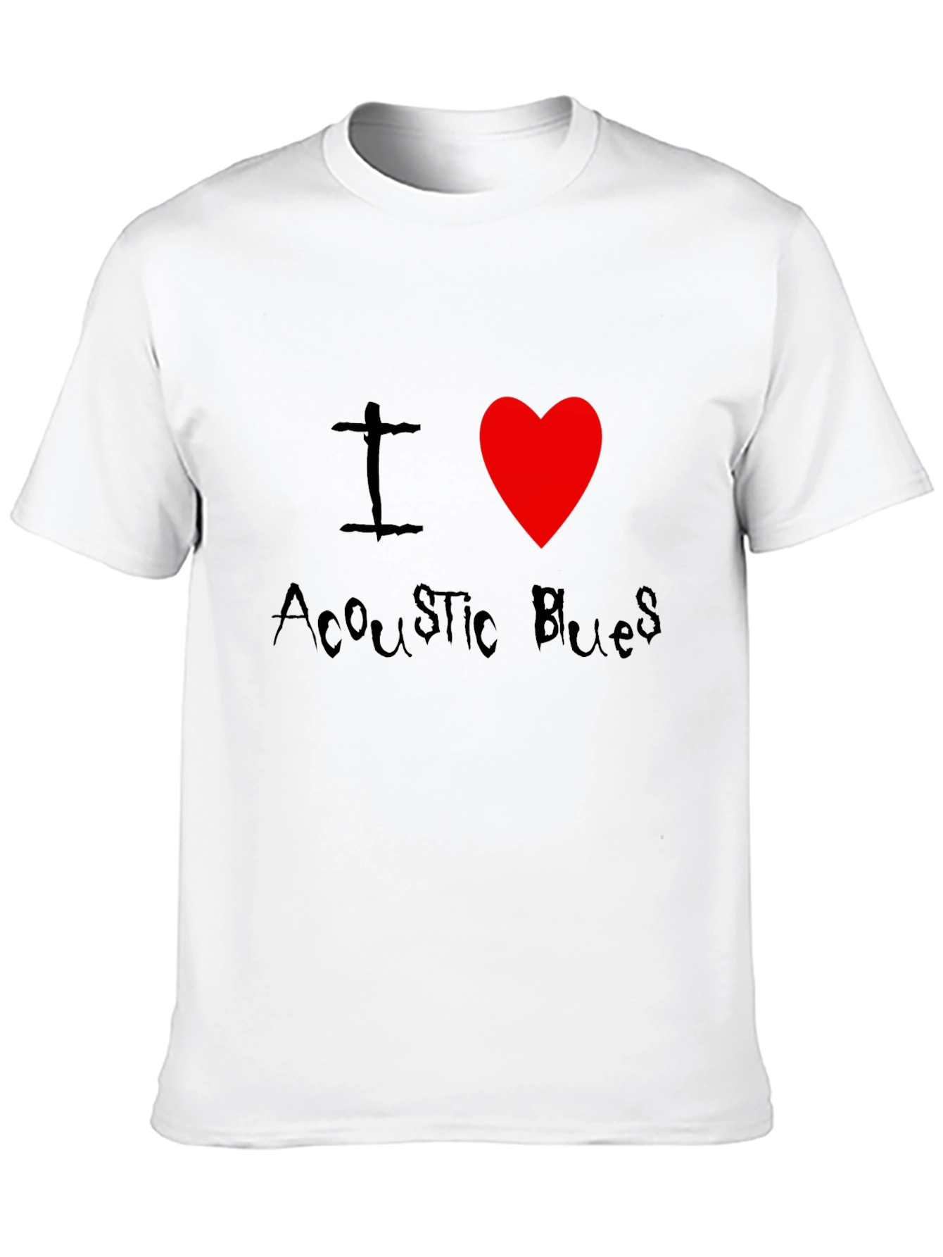I Heart Acoustic Blues Graphic Tee - Black