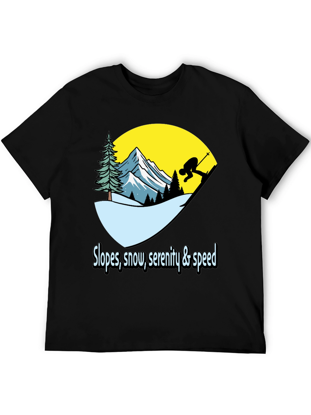 Slopes Snow Serenity & Speed Graphic Tee