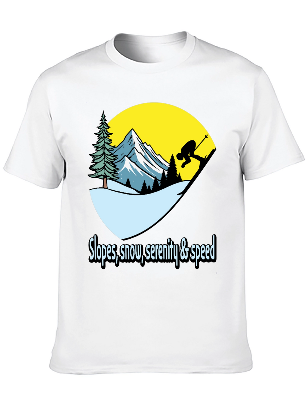 Slopes Snow Serenity & Speed Graphic Tee