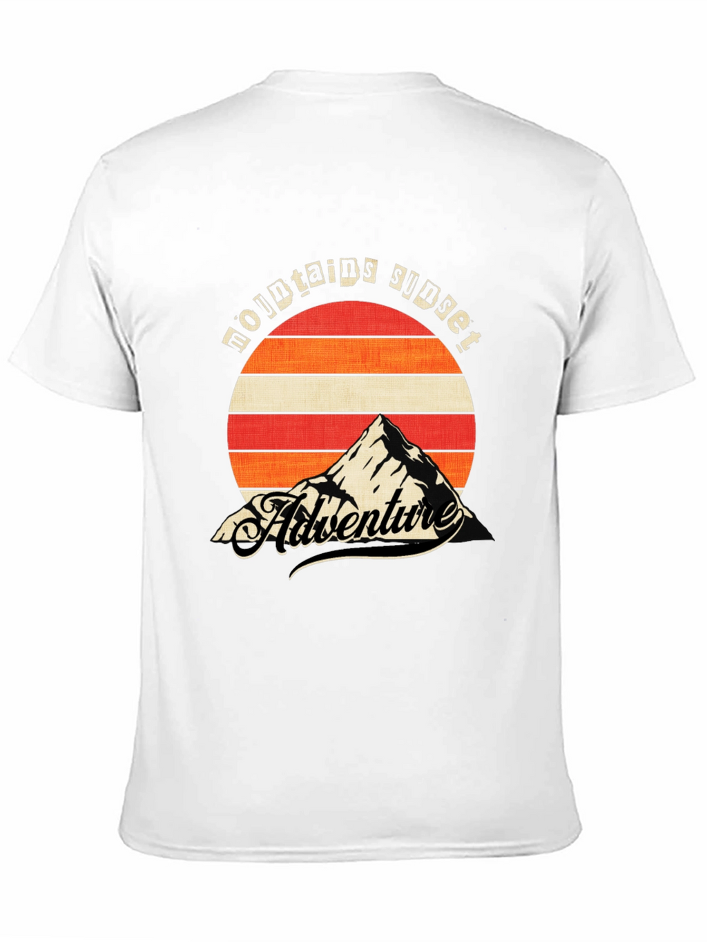 Mountains Sunset Adventure Black T-Shirt