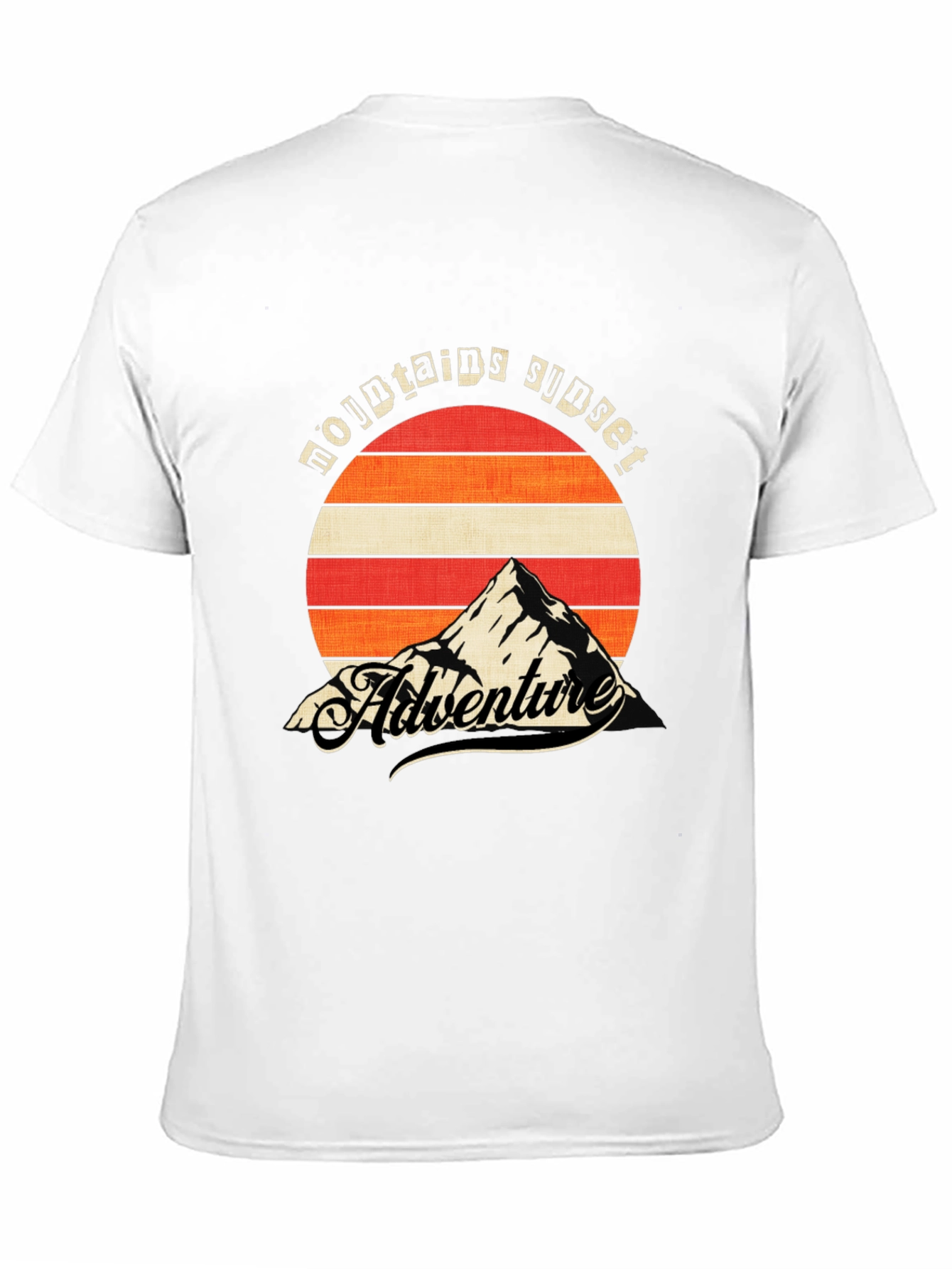 Mountains Sunset Adventure Black T-Shirt