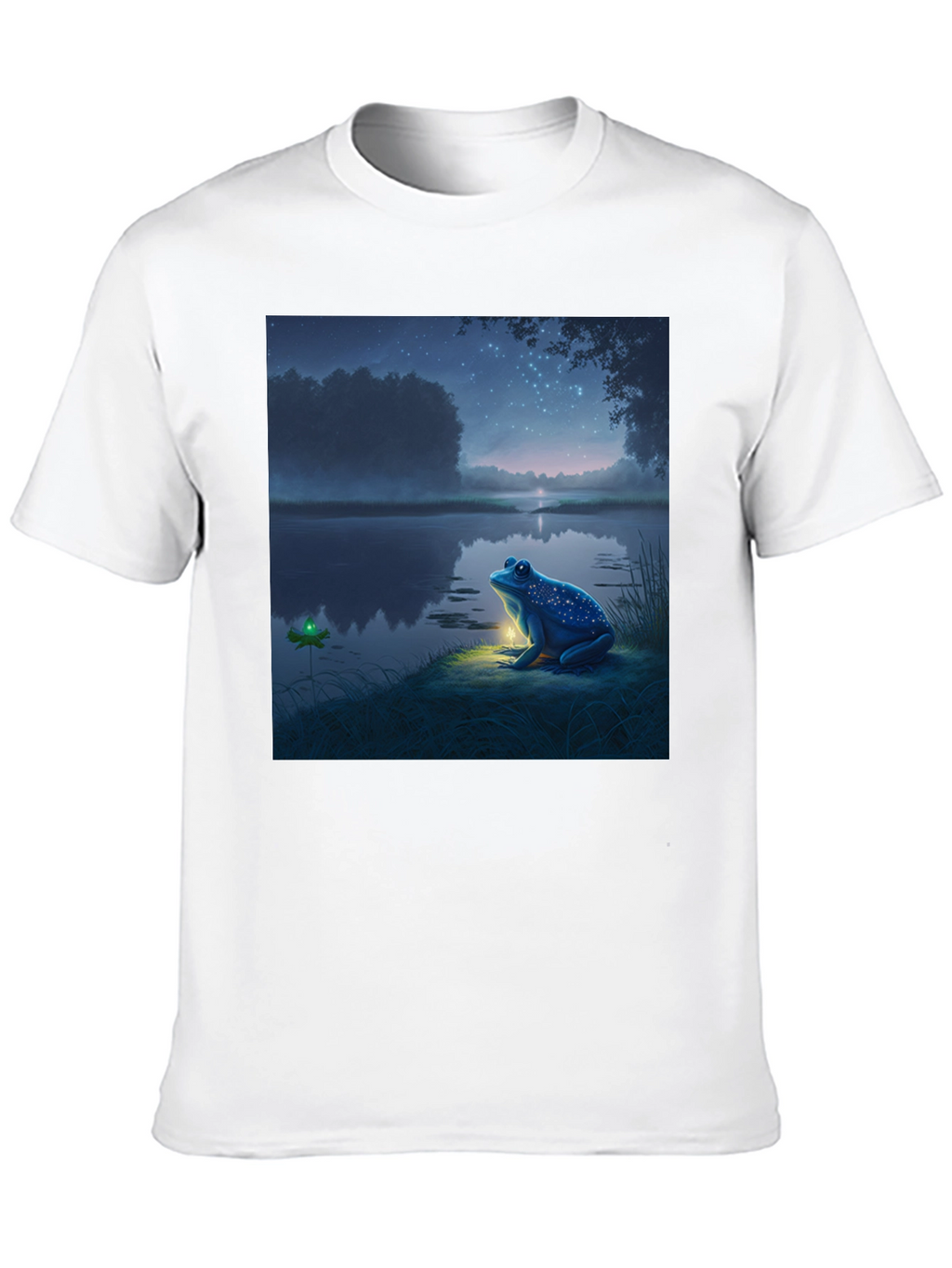 Night Frog Tee - Whimsical Graphic Print