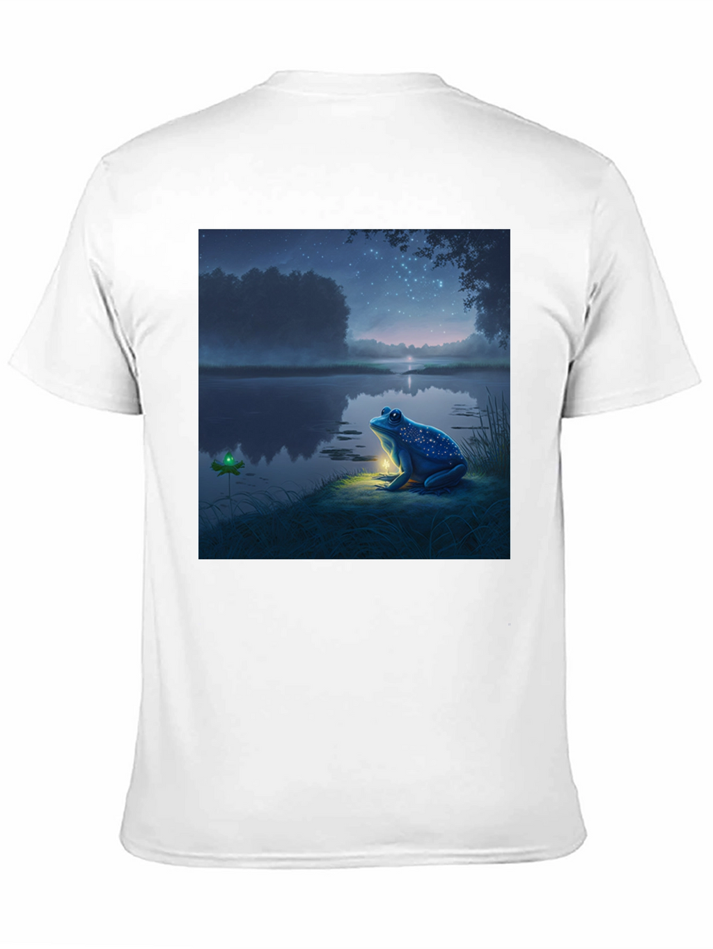Night Frog Tee - Whimsical Graphic Print