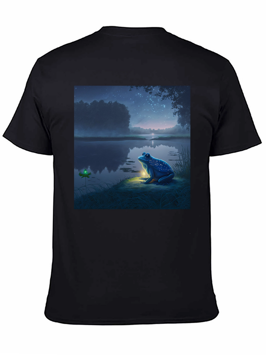 Night Frog Tee - Whimsical Graphic Print
