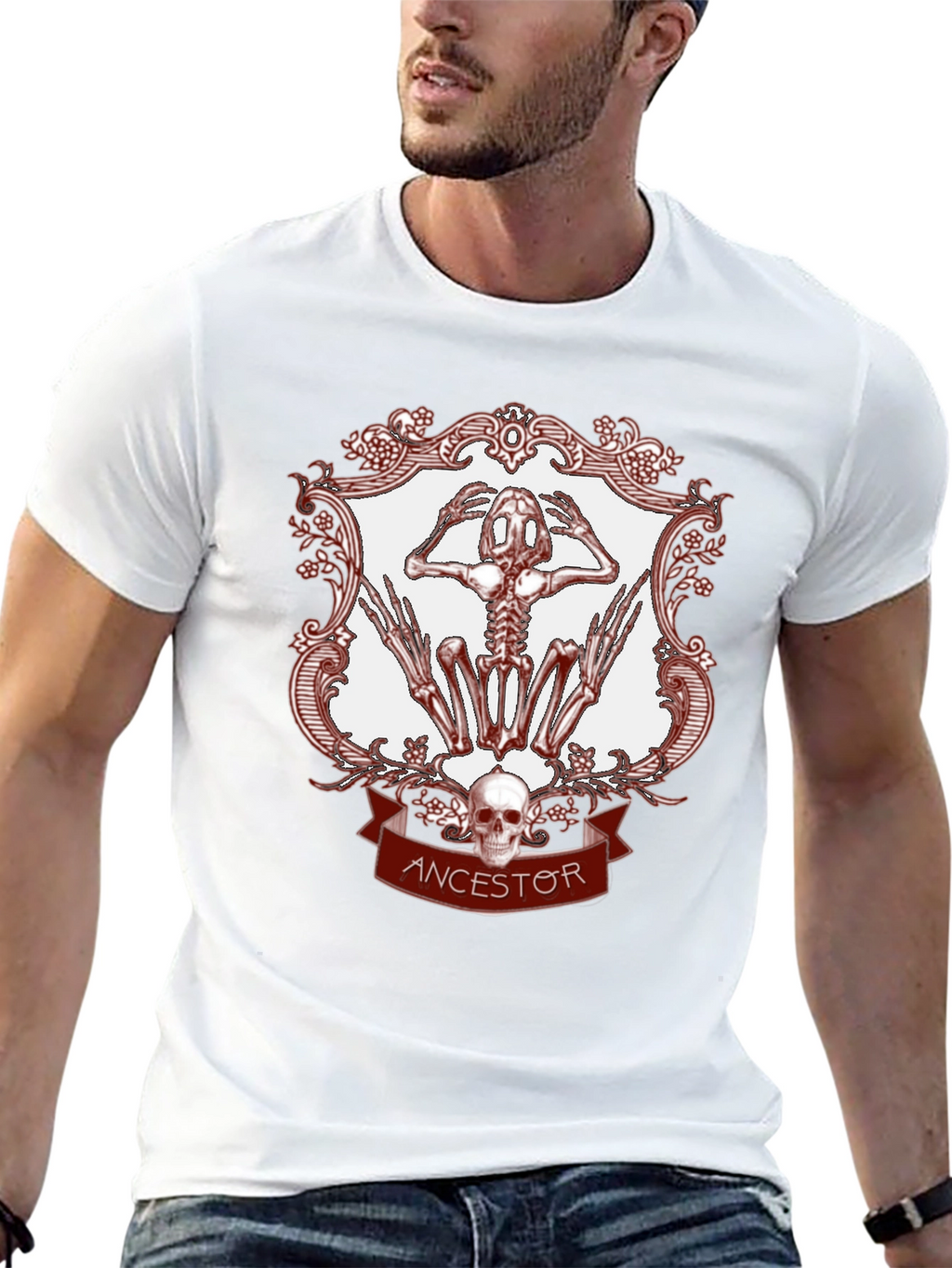 Ancestor Frog Skeleton Graphic Tee