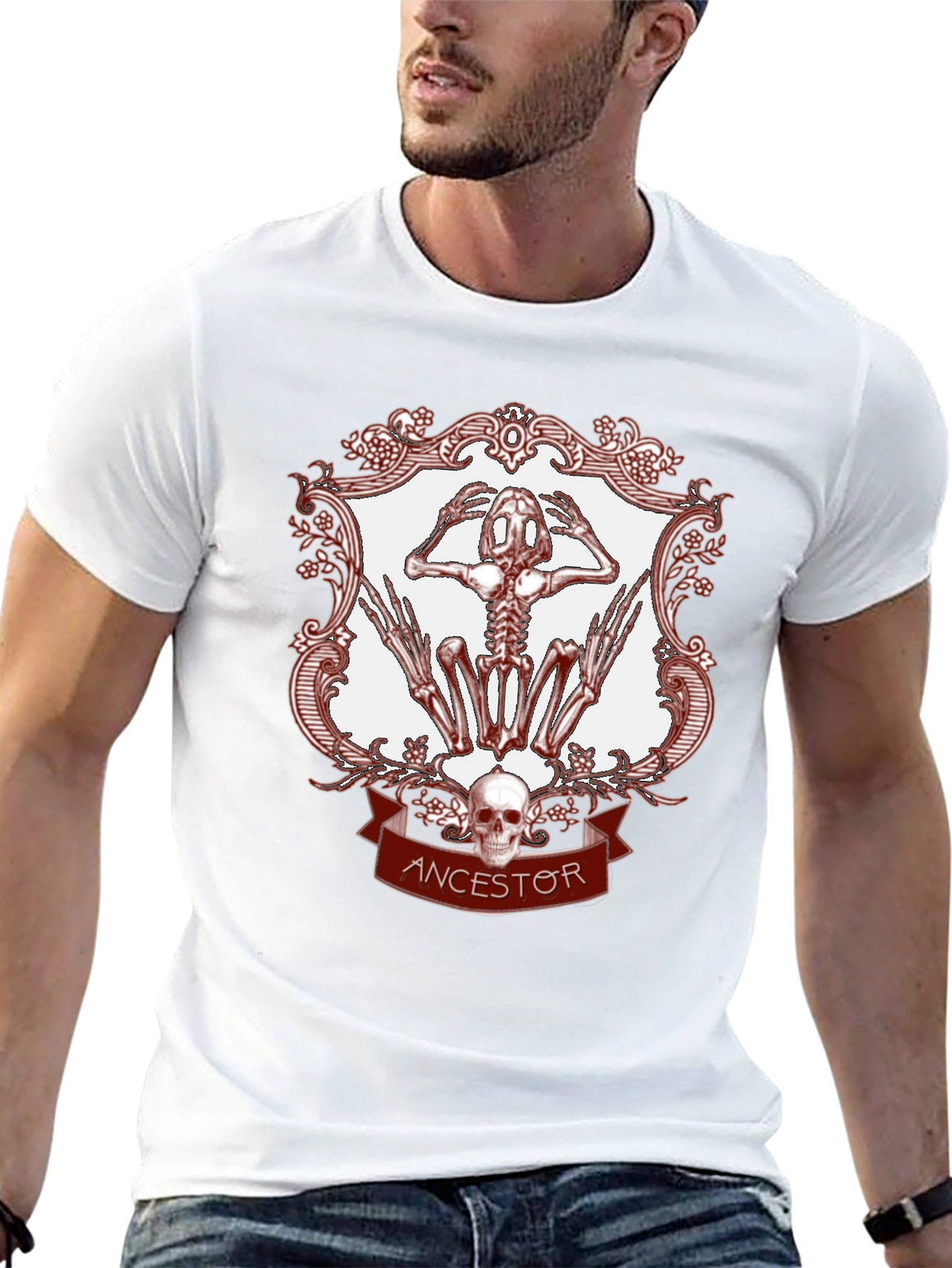 Ancestor Frog Skeleton Graphic Tee