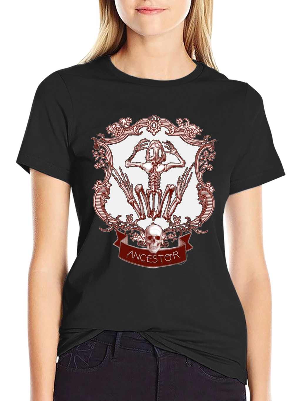 Ancestor Frog Skeleton Graphic Tee