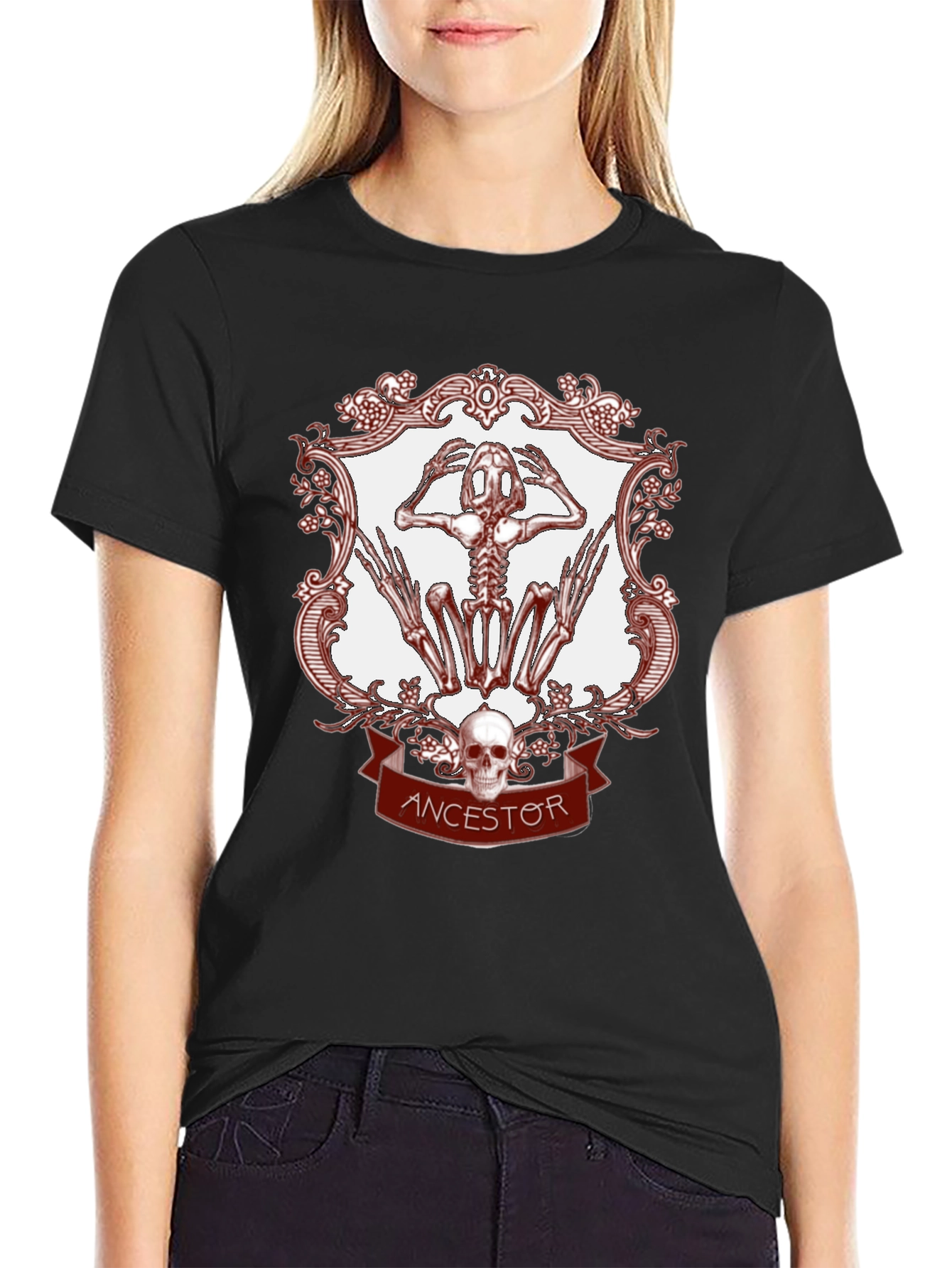 Ancestor Frog Skeleton Graphic Tee