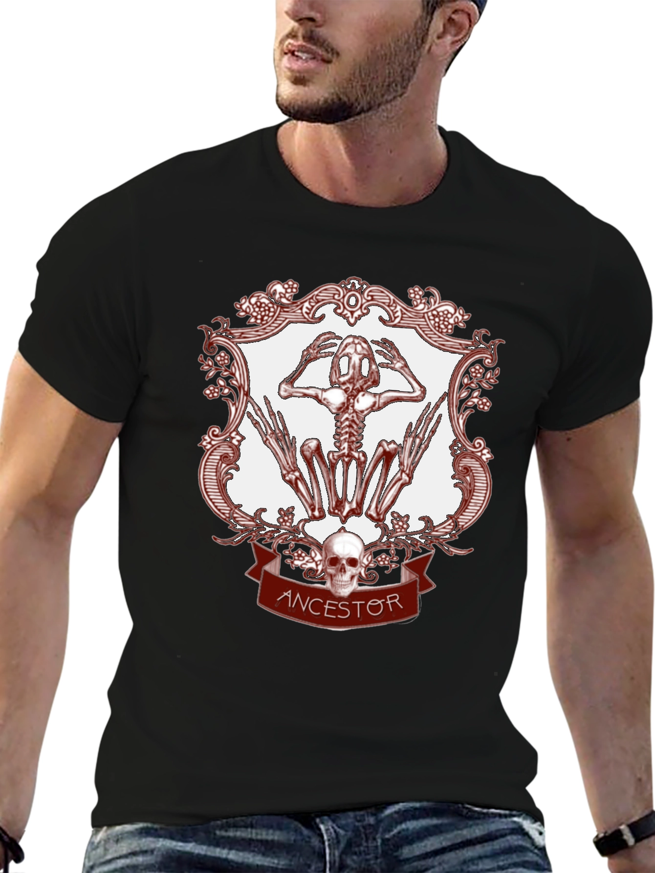 Ancestor Frog Skeleton Graphic Tee
