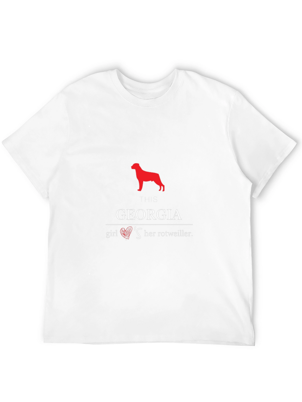 Georgia Rottweiler Lover Black T-Shirt