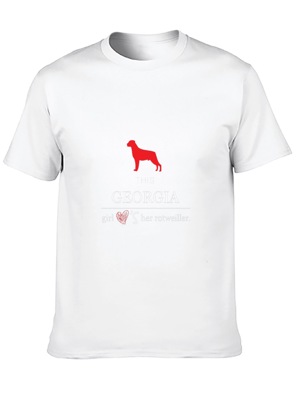 Georgia Rottweiler Lover Black T-Shirt