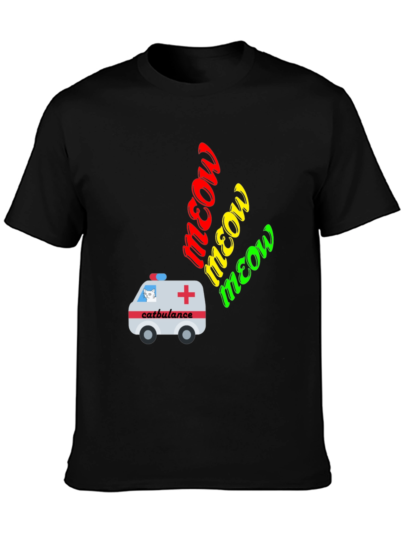 Catbulance Meow Graphic T-Shirt