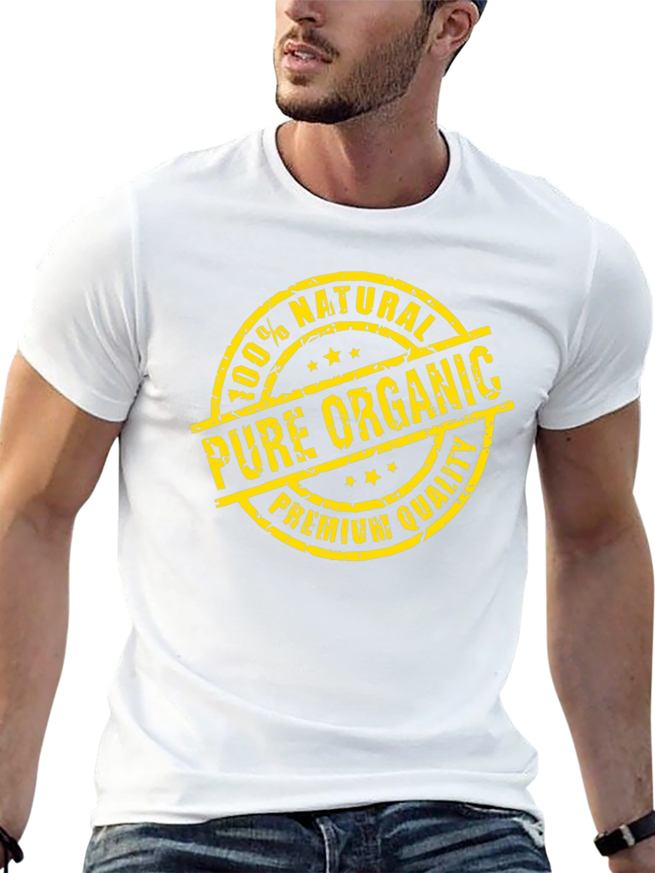 100% Natural Pure Organic Premium Quality Black T-Shirt