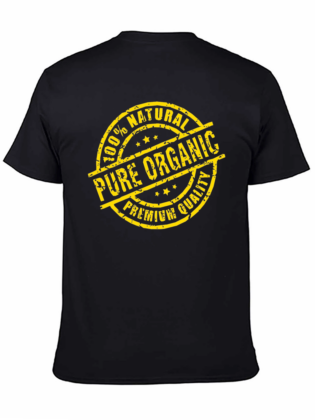 100% Natural Pure Organic Premium Quality Black T-Shirt