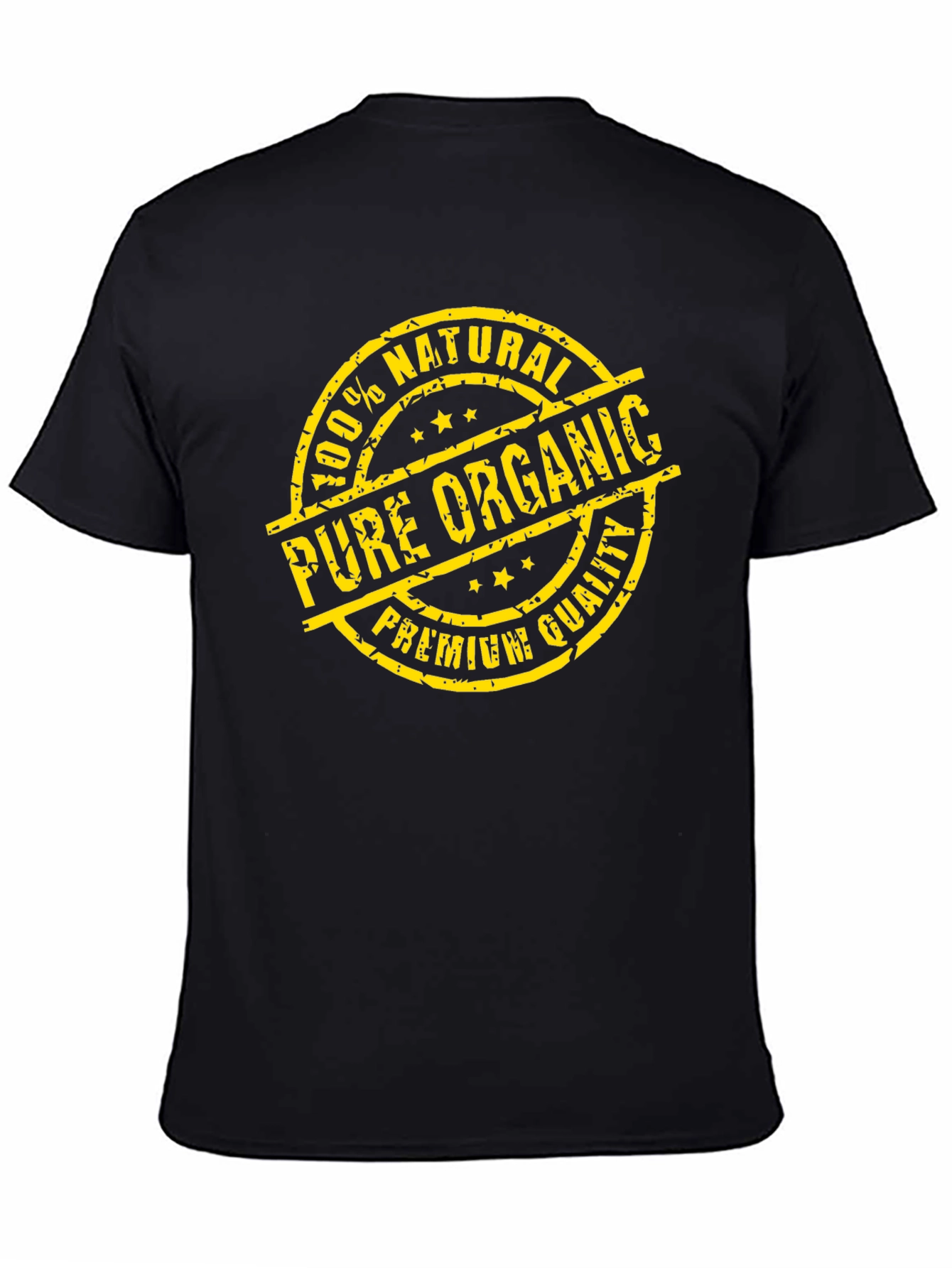 100% Natural Pure Organic Premium Quality Black T-Shirt
