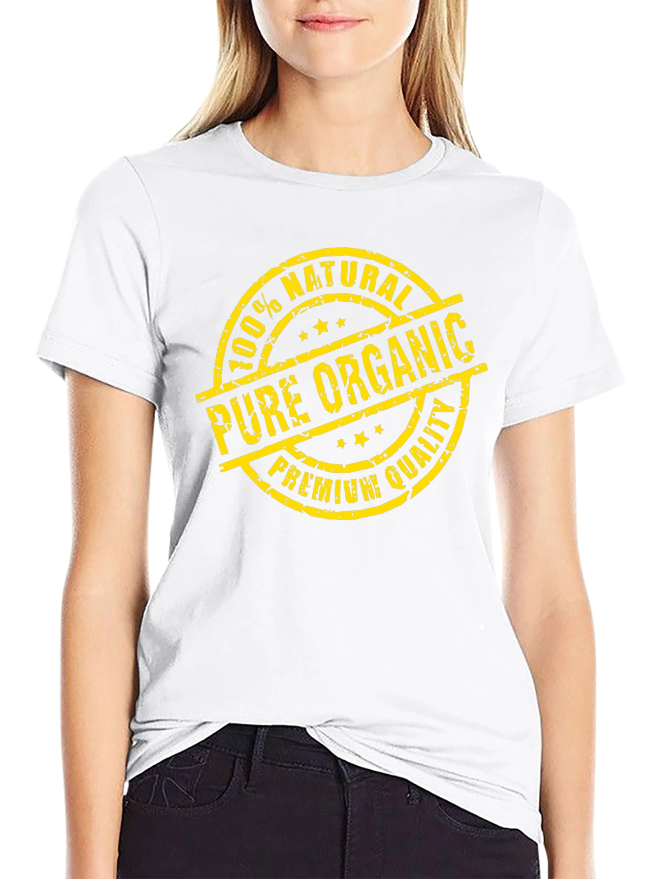 100% Natural Pure Organic Premium Quality Black T-Shirt