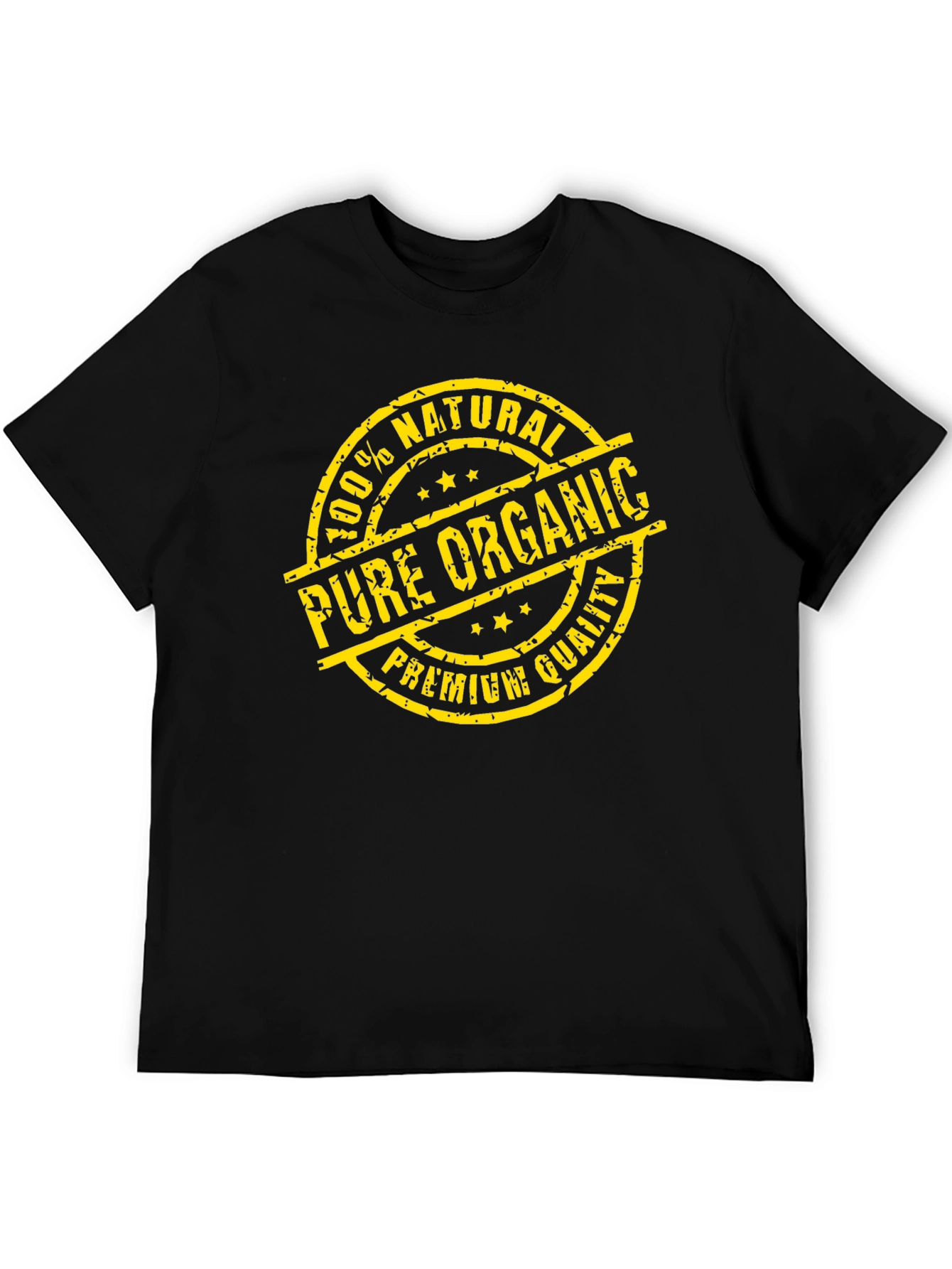 100% Natural Pure Organic Premium Quality Black T-Shirt