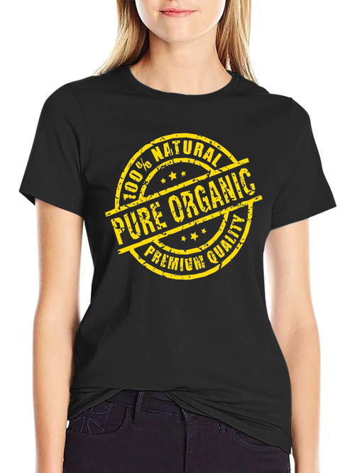 100% Natural Pure Organic Premium Quality Black T-Shirt