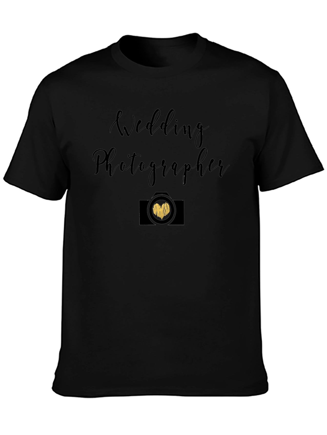Wedding Photographer Black Graphic Tee