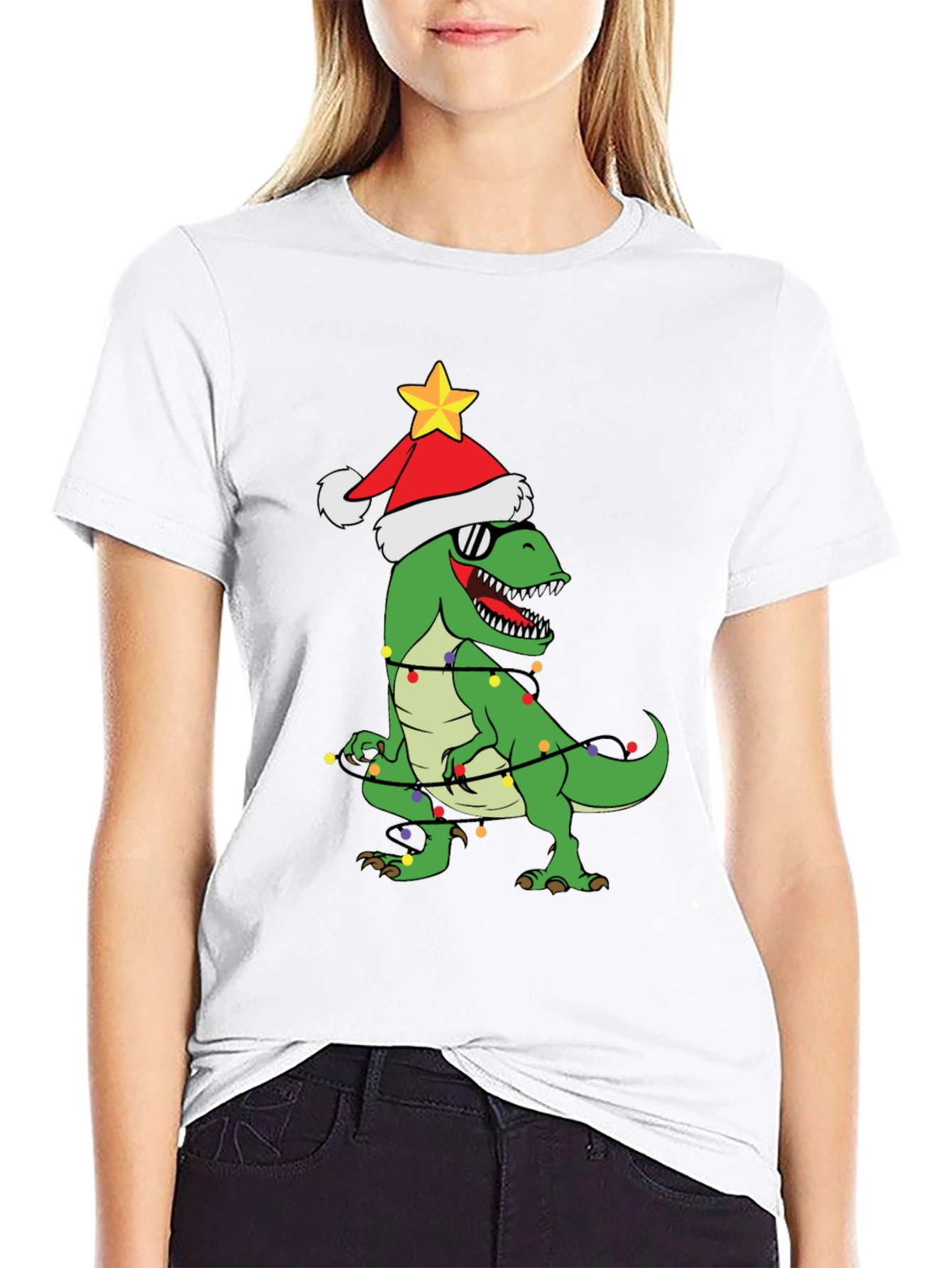 Christmas Dinosaur T-Shirt