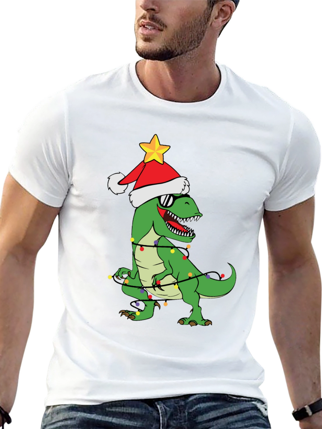Christmas Dinosaur T-Shirt