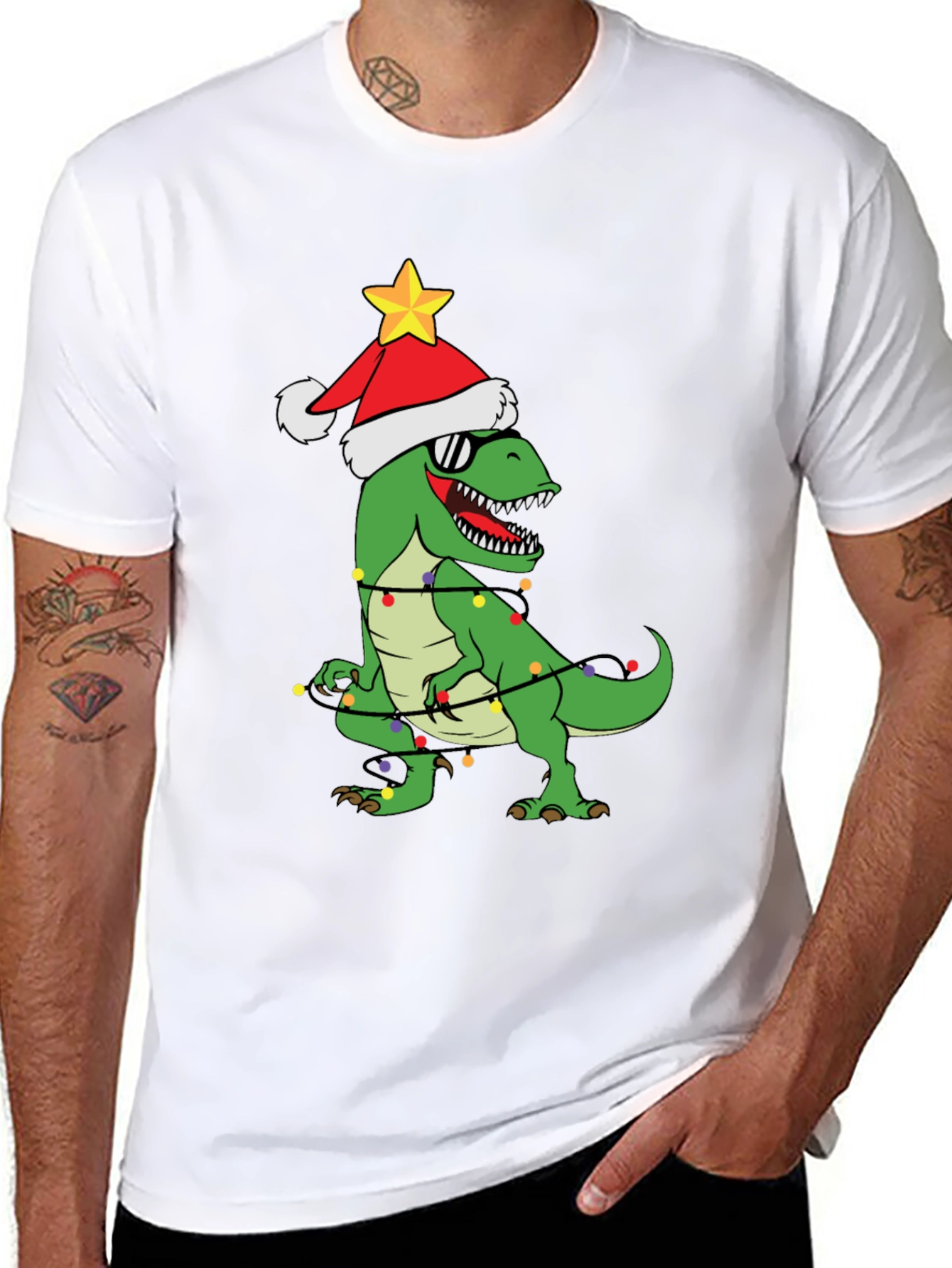 Christmas Dinosaur T-Shirt