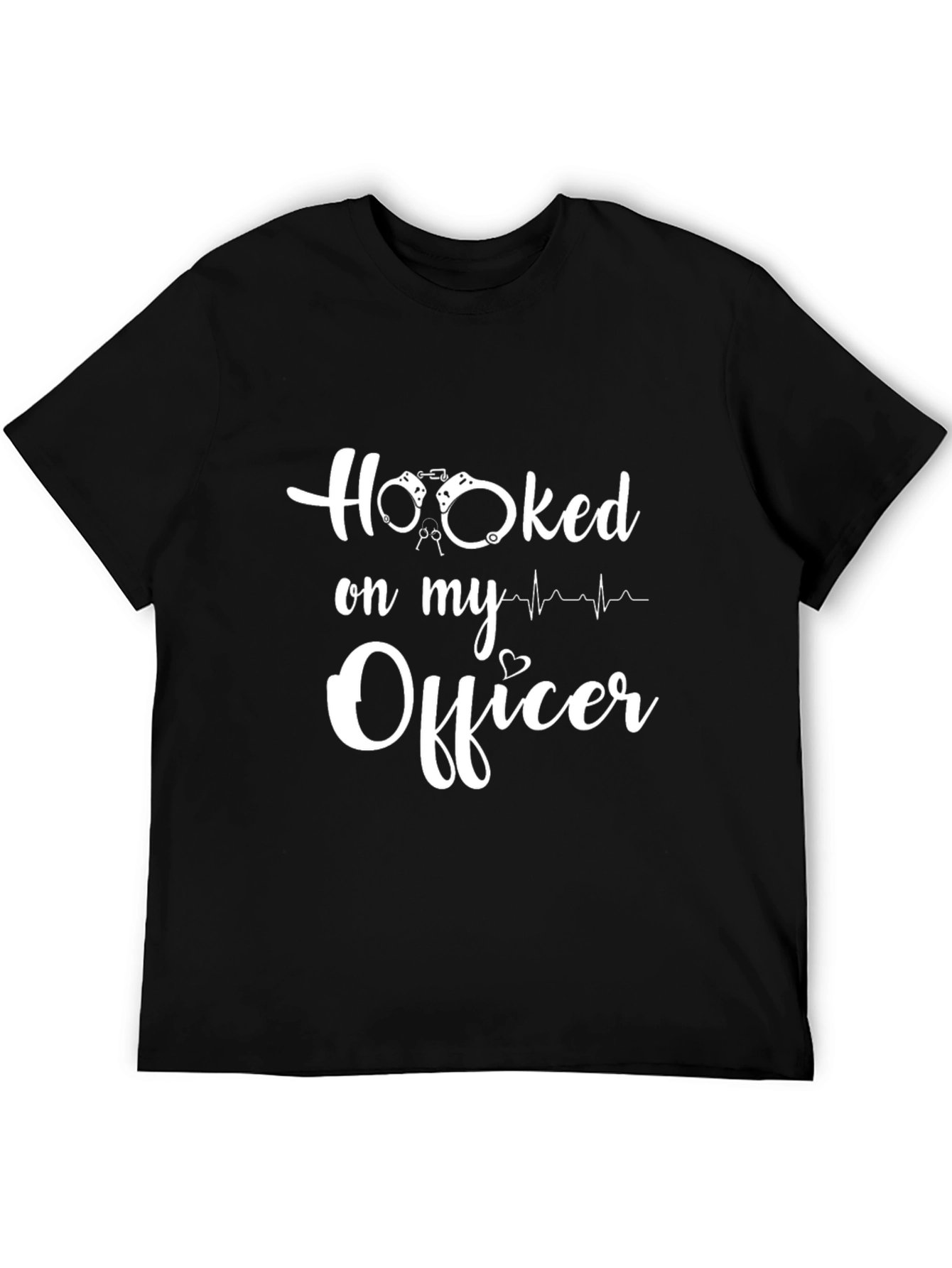 Hooked on My Officer T-Shirt - Police Girlfriend Tee