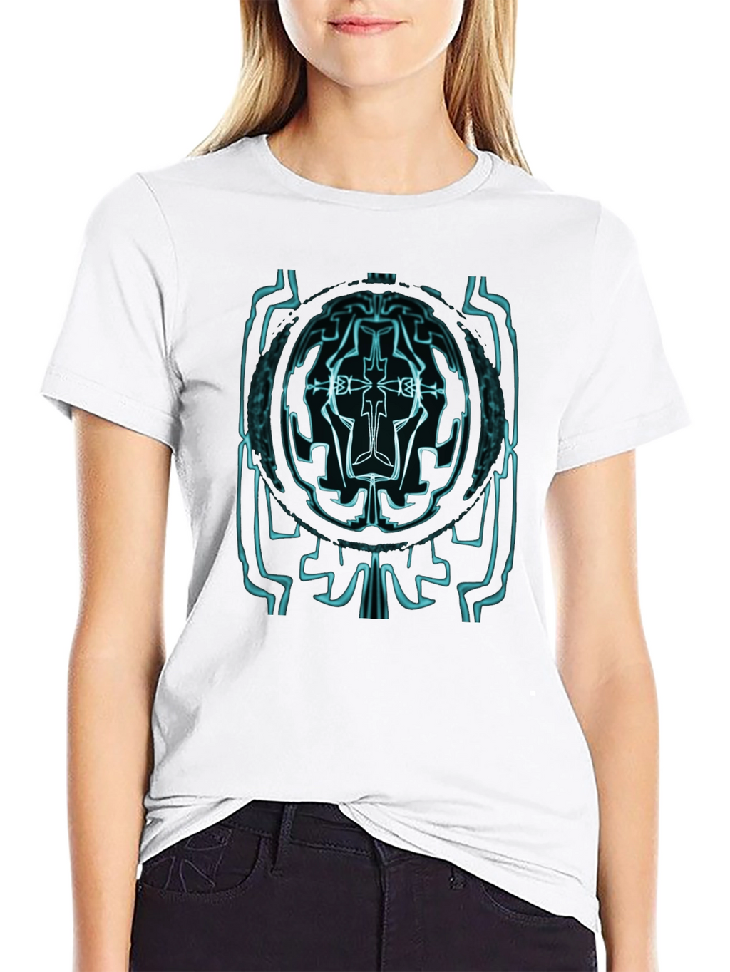 Cybernetic Glyph Graphic Tee - Black