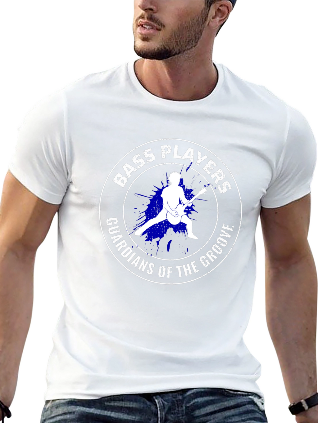 Bass Players Guardians of the Groove Black T-Shirt