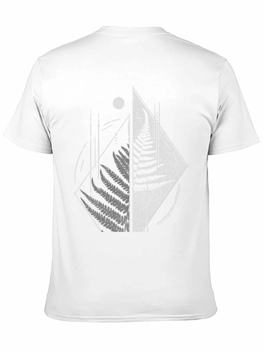 Fern Geometric Graphic Tee - Modern Nature Shirt