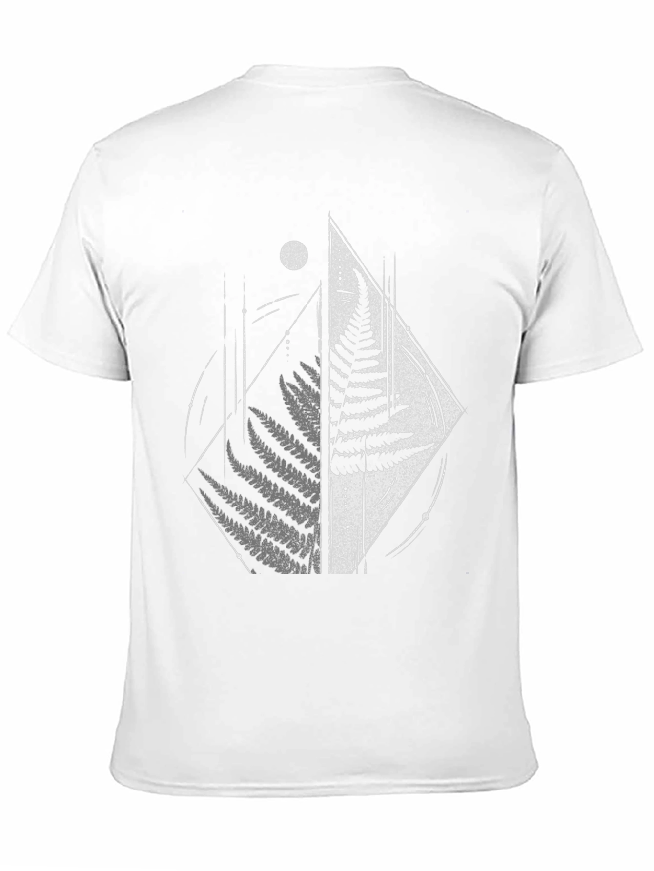 Fern Geometric Graphic Tee - Modern Nature Shirt