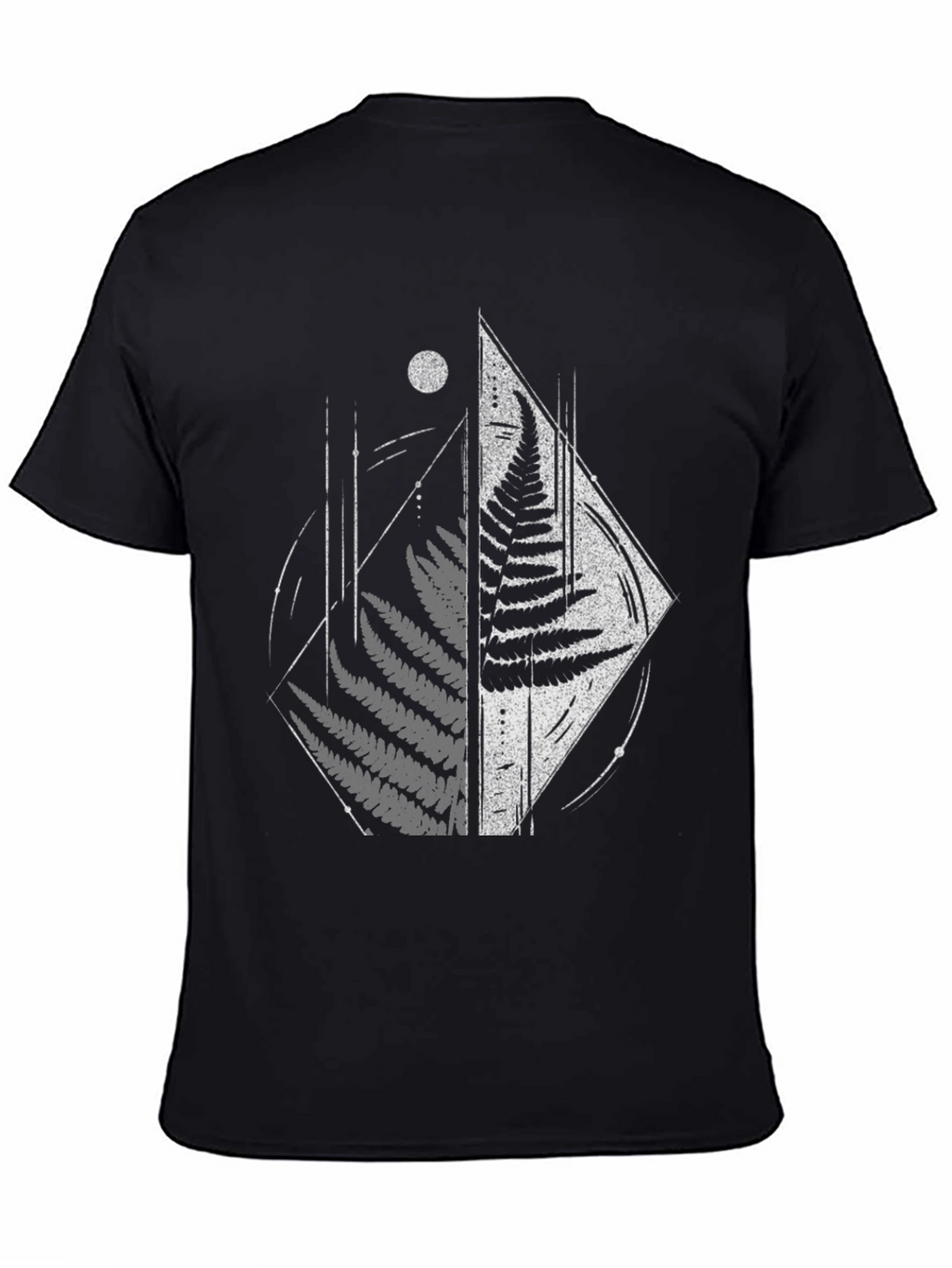 Fern Geometric Graphic Tee - Modern Nature Shirt