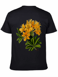 Floral Print T-Shirt - Yellow Flowers