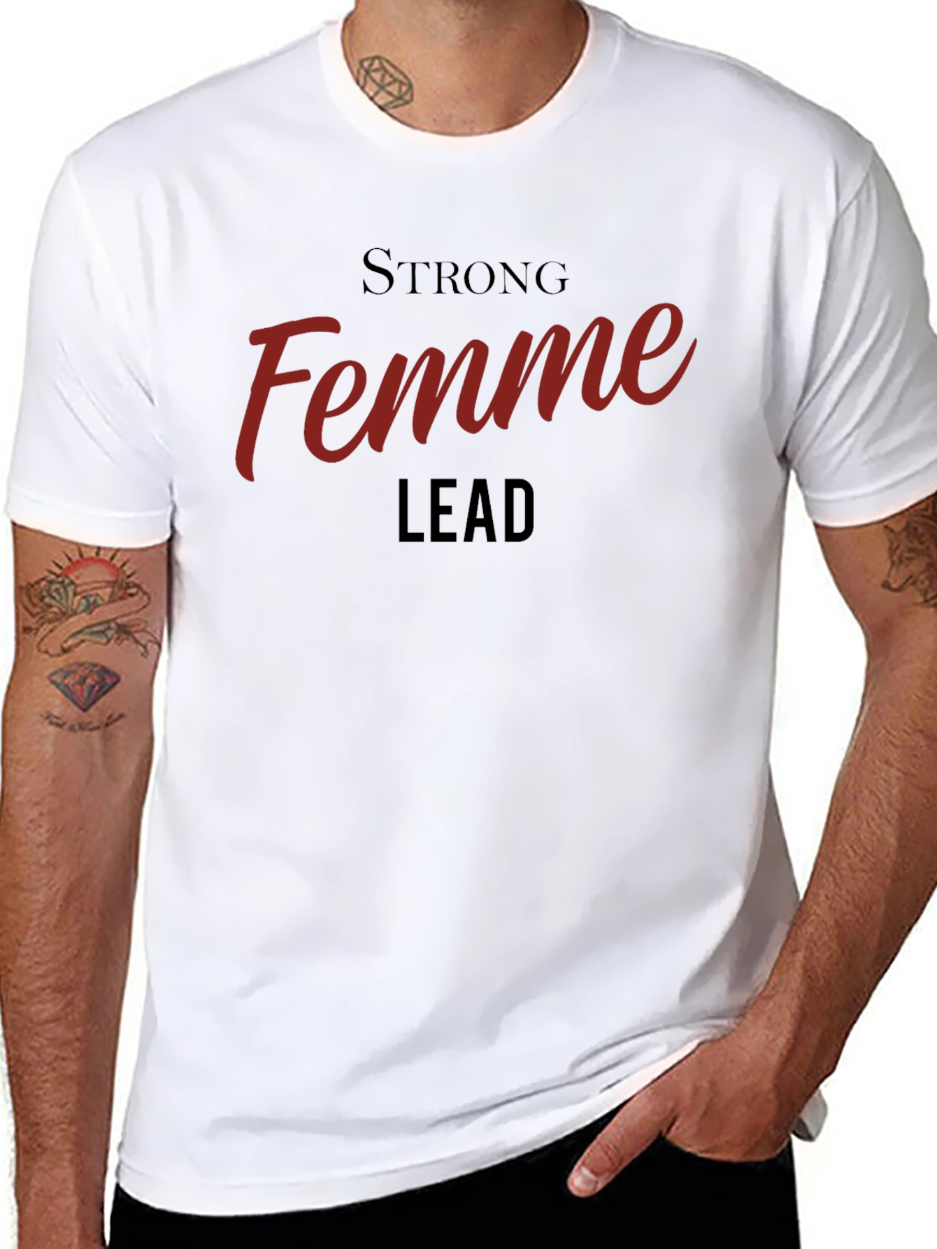 Strong Femme Lead Black Graphic Tee