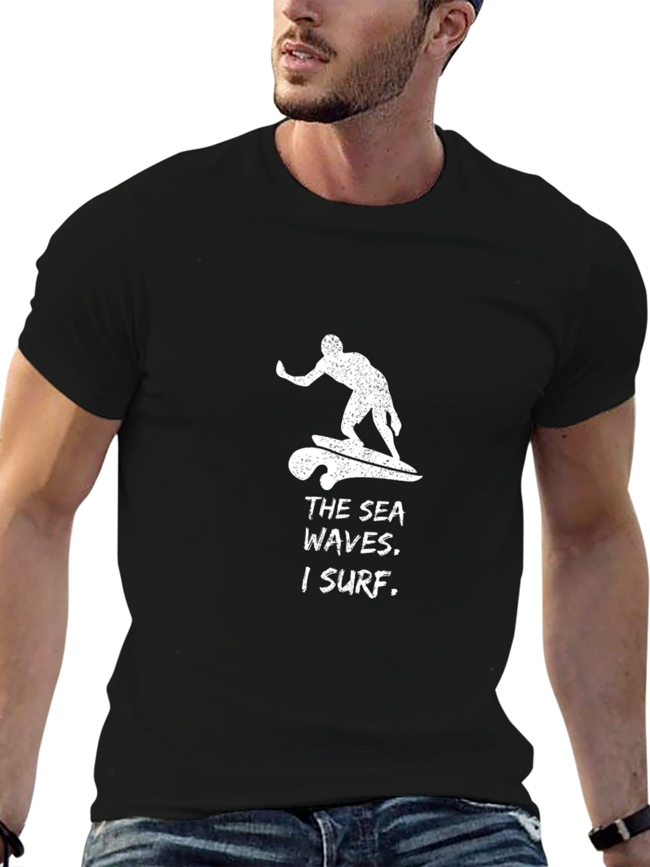 Surfer Graphic T-Shirt - The Sea Waves I Surf
