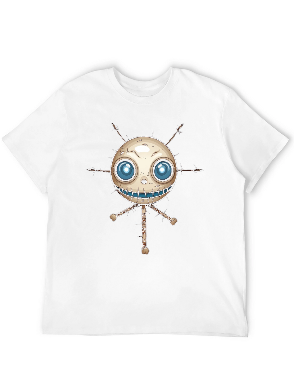 Spooky Cartoon Character Black T-Shirt