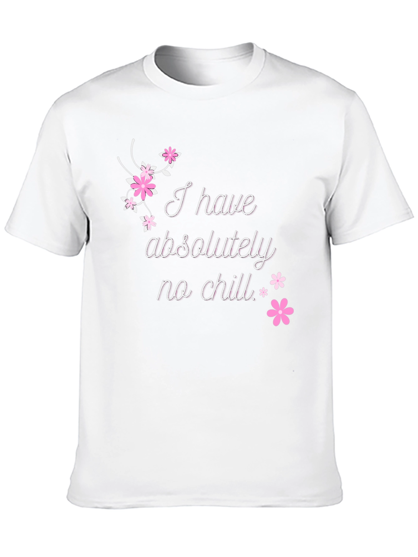 Funny No Chill Graphic Tee - Casual Black T-Shirt