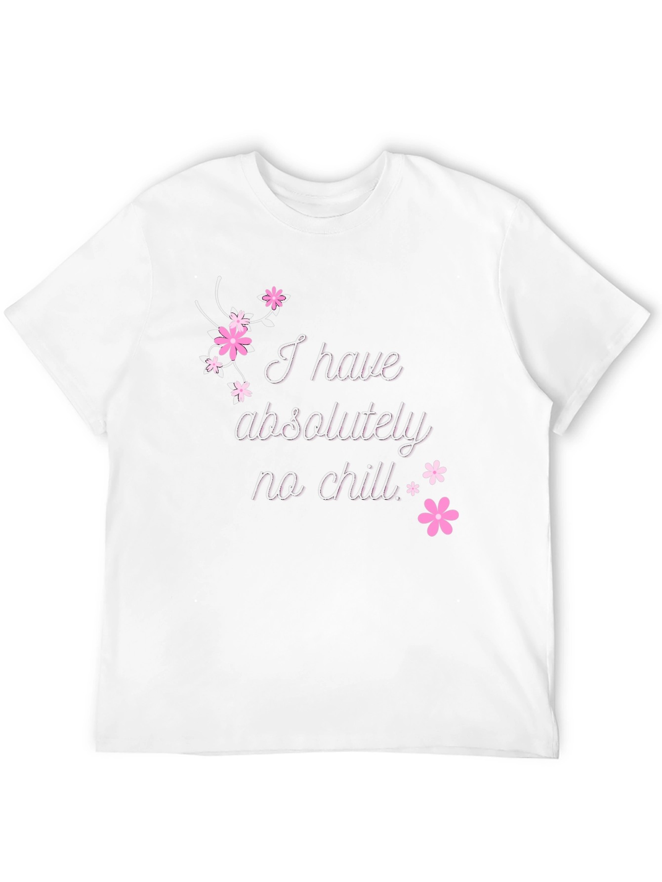 Funny No Chill Graphic Tee - Casual Black T-Shirt