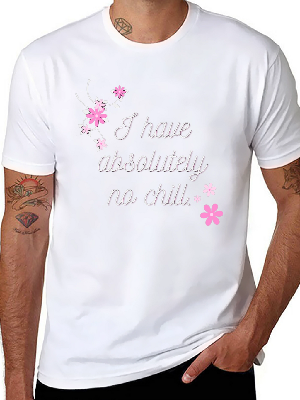 Funny No Chill Graphic Tee - Casual Black T-Shirt