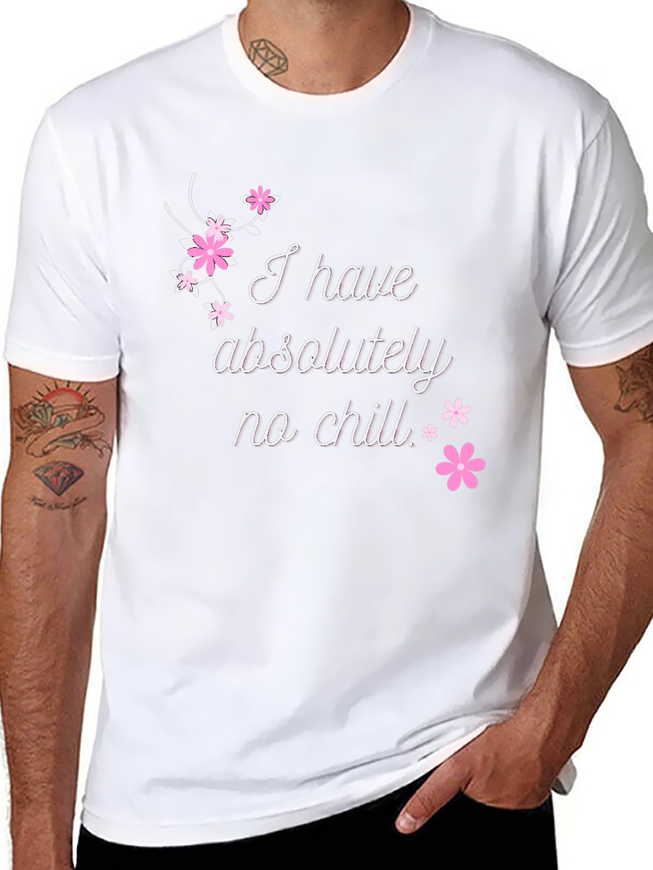 Funny No Chill Graphic Tee - Casual Black T-Shirt