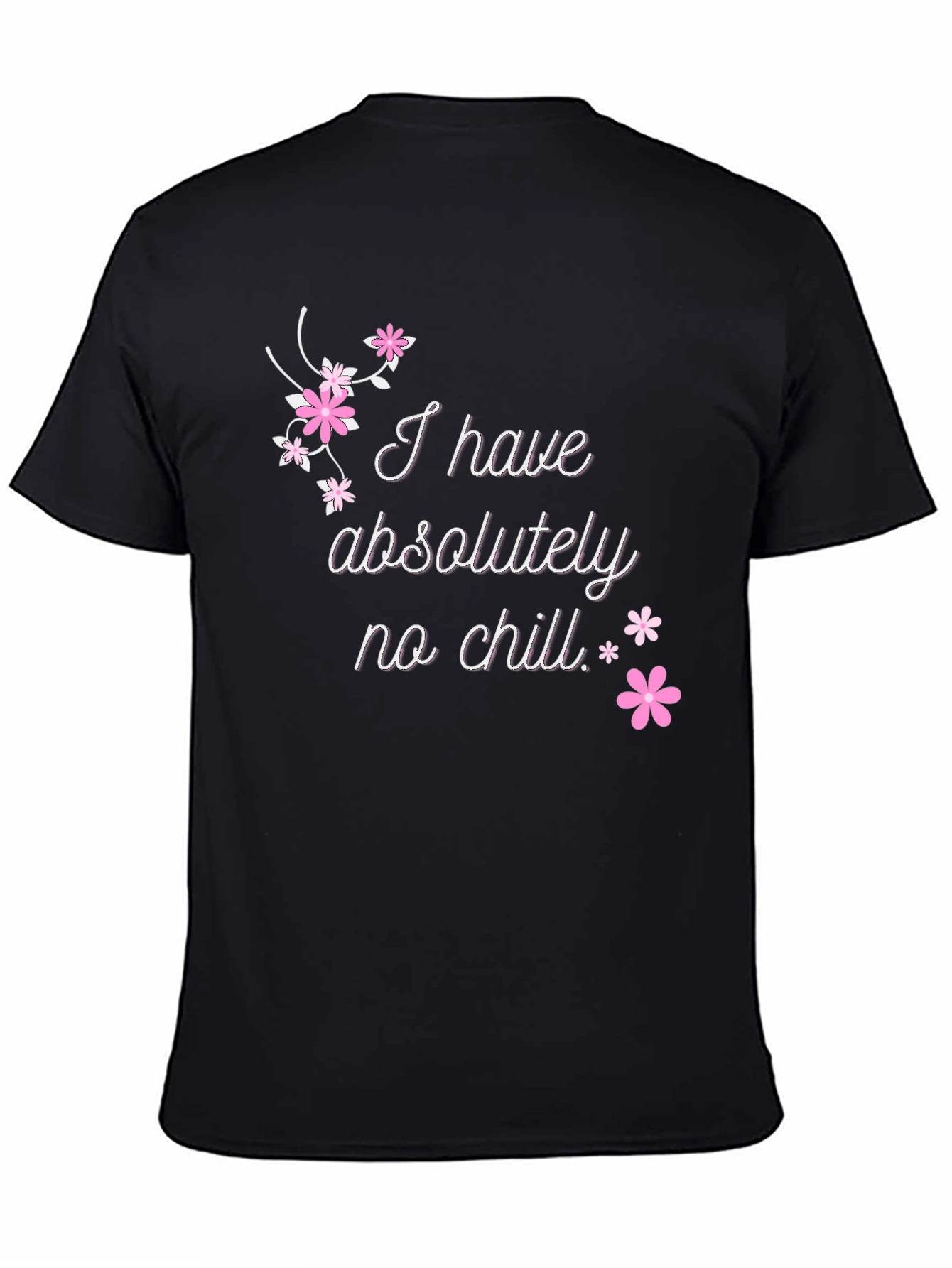 Funny No Chill Graphic Tee - Casual Black T-Shirt