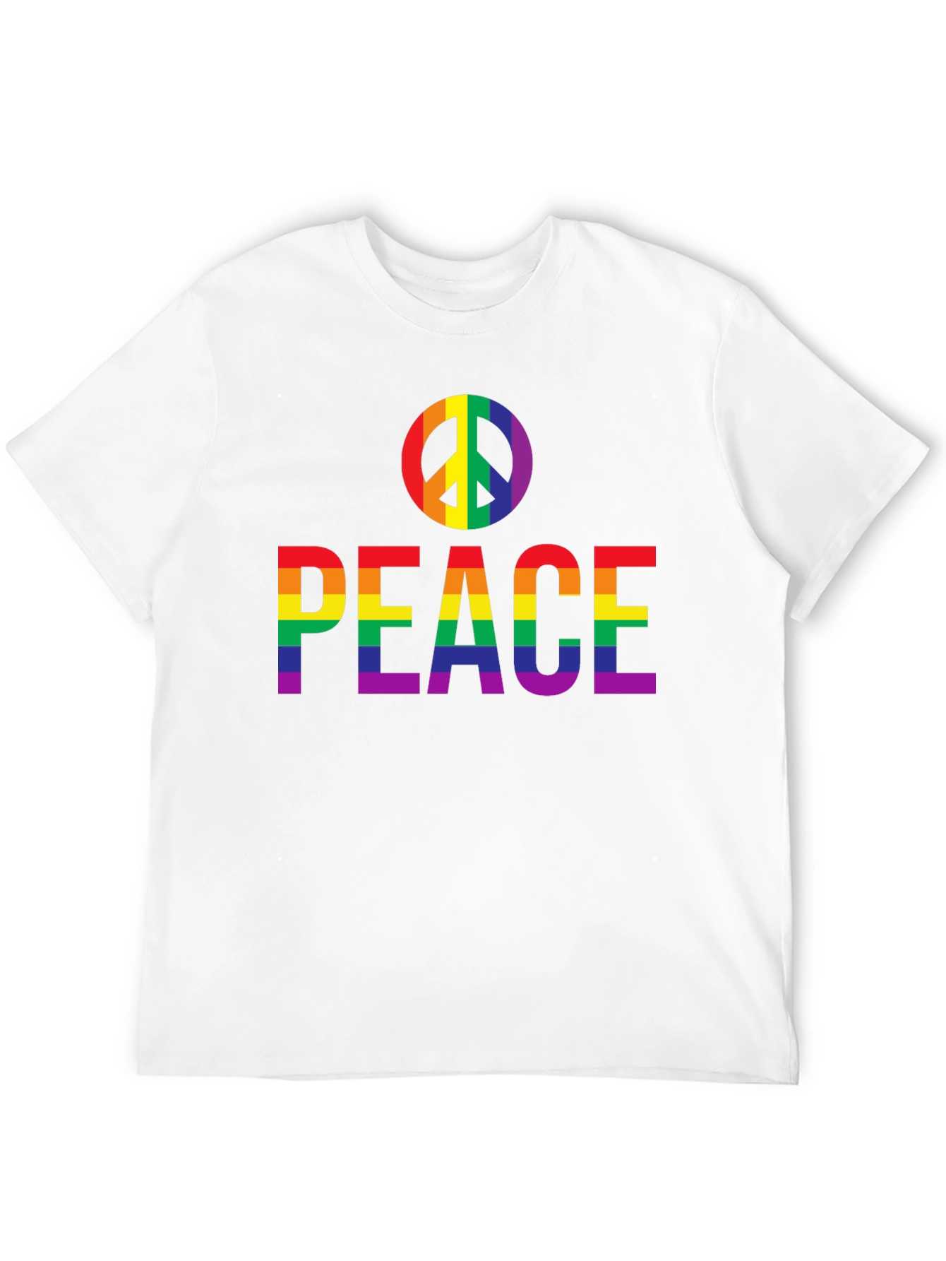 Peace Rainbow Pride T-Shirt - Black