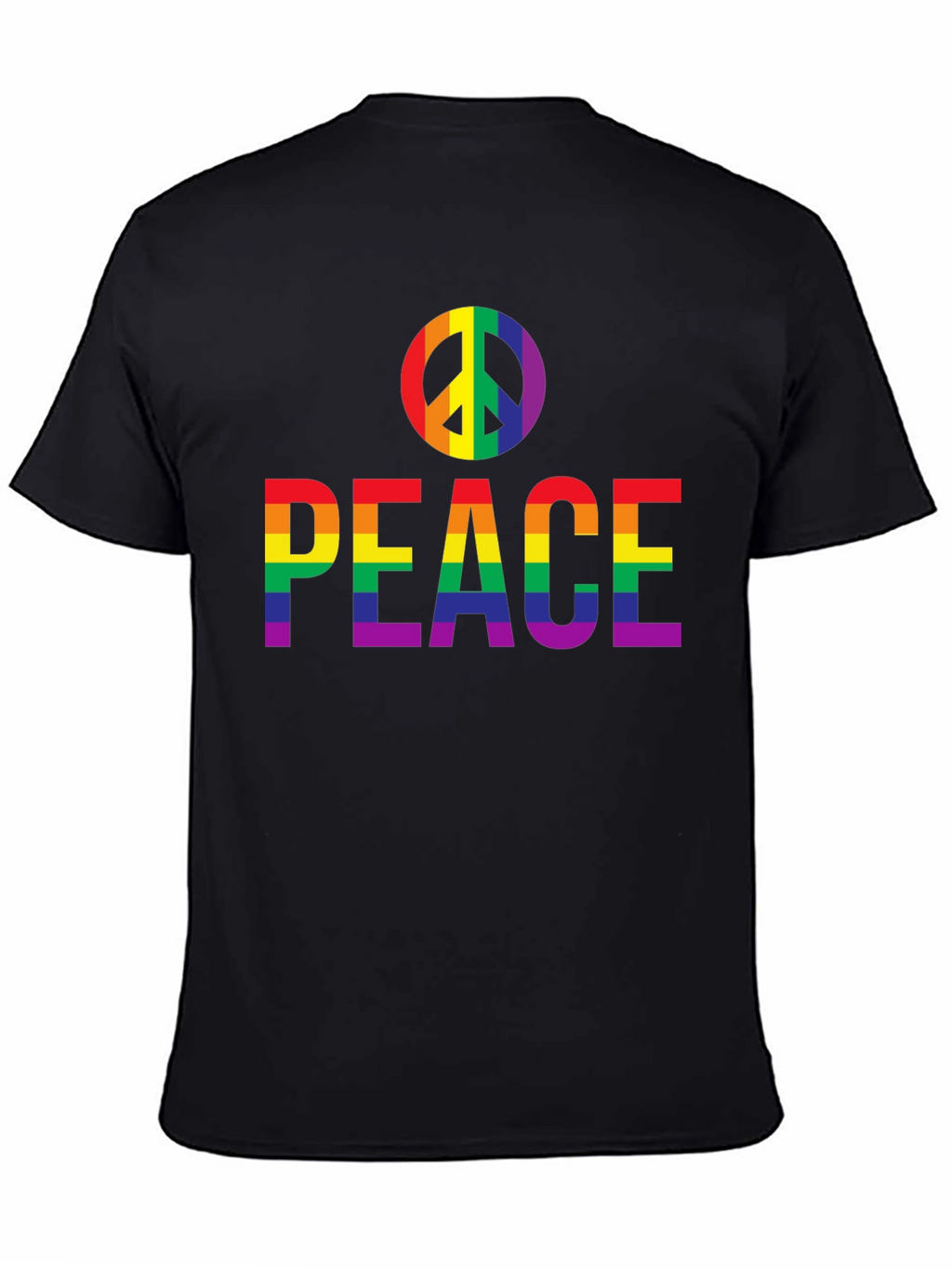 Peace Rainbow Pride T-Shirt - Black