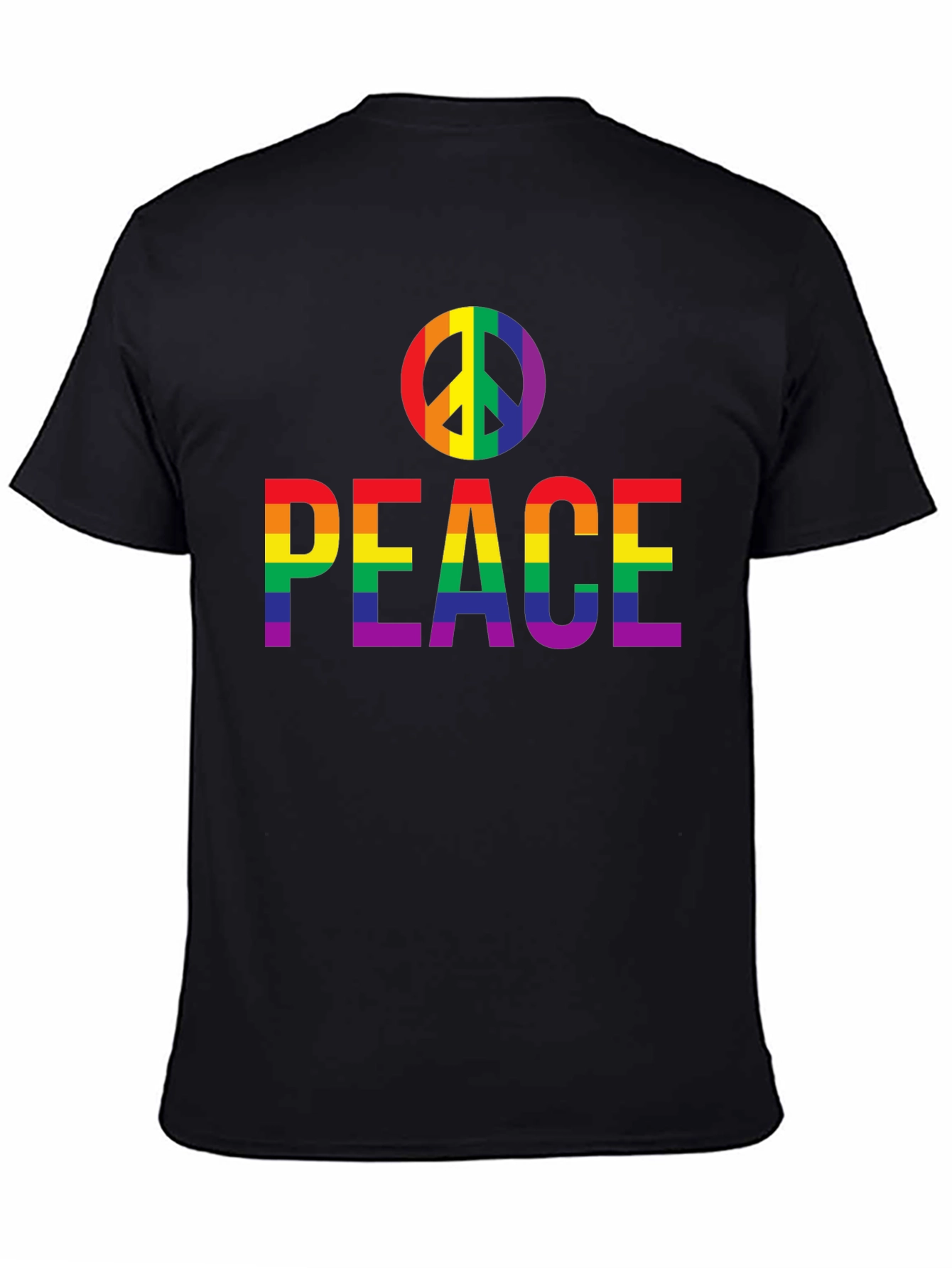 Peace Rainbow Pride T-Shirt - Black