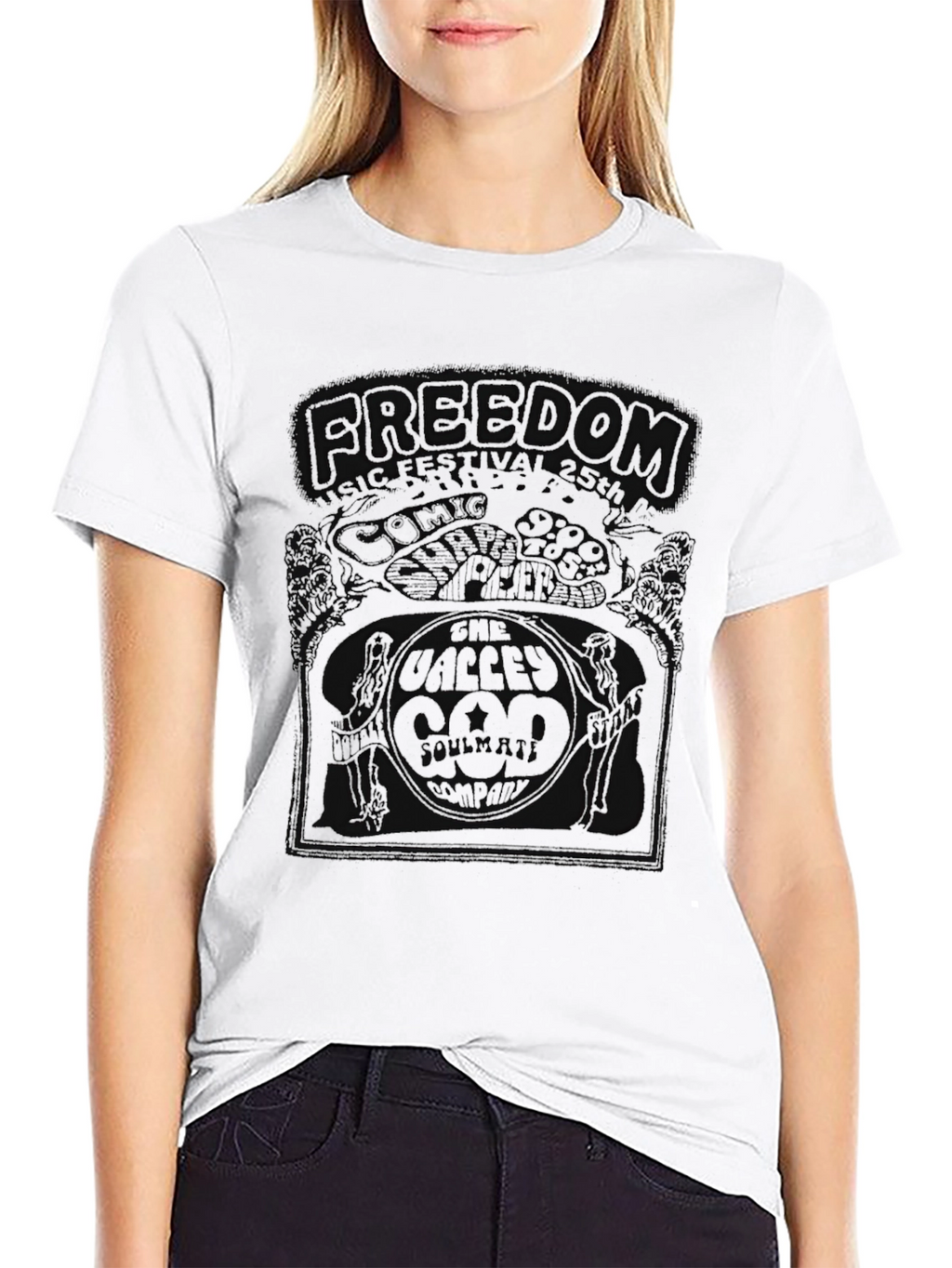 Freedom Music Festival Black Graphic Tee