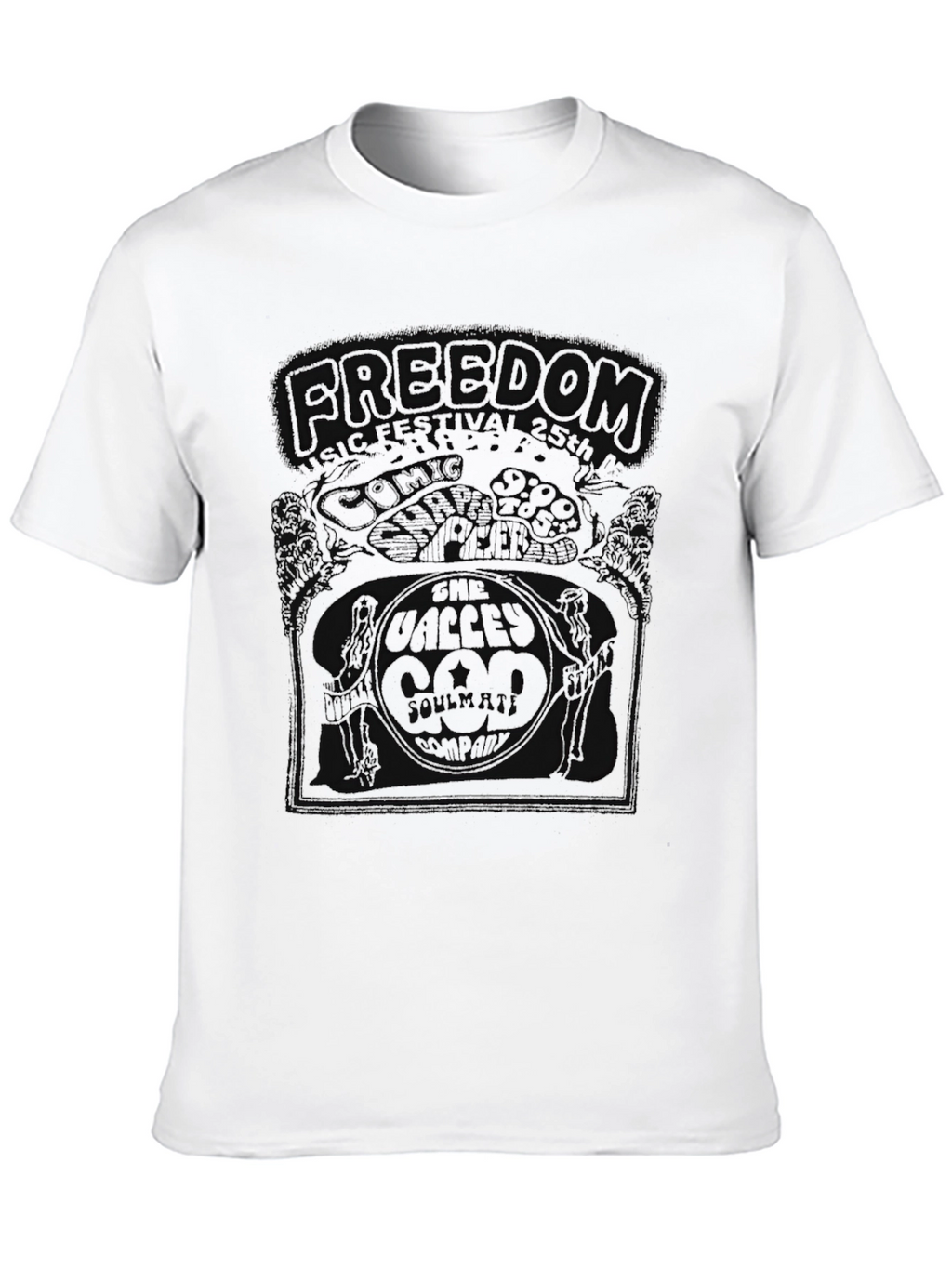 Freedom Music Festival Black Graphic Tee